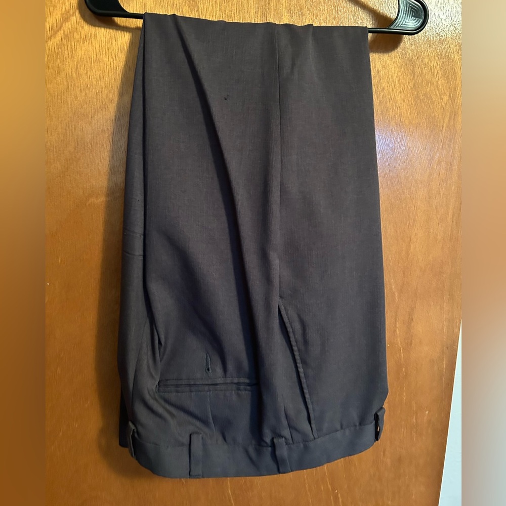 Kenneth Cole Reaction charcoal striped dress pants 32x32